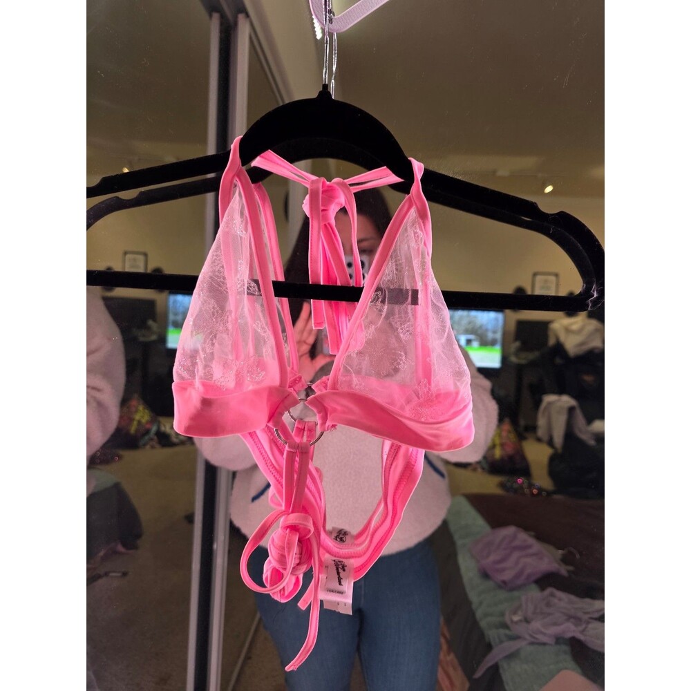 Butterfly bra pink rave wonderland